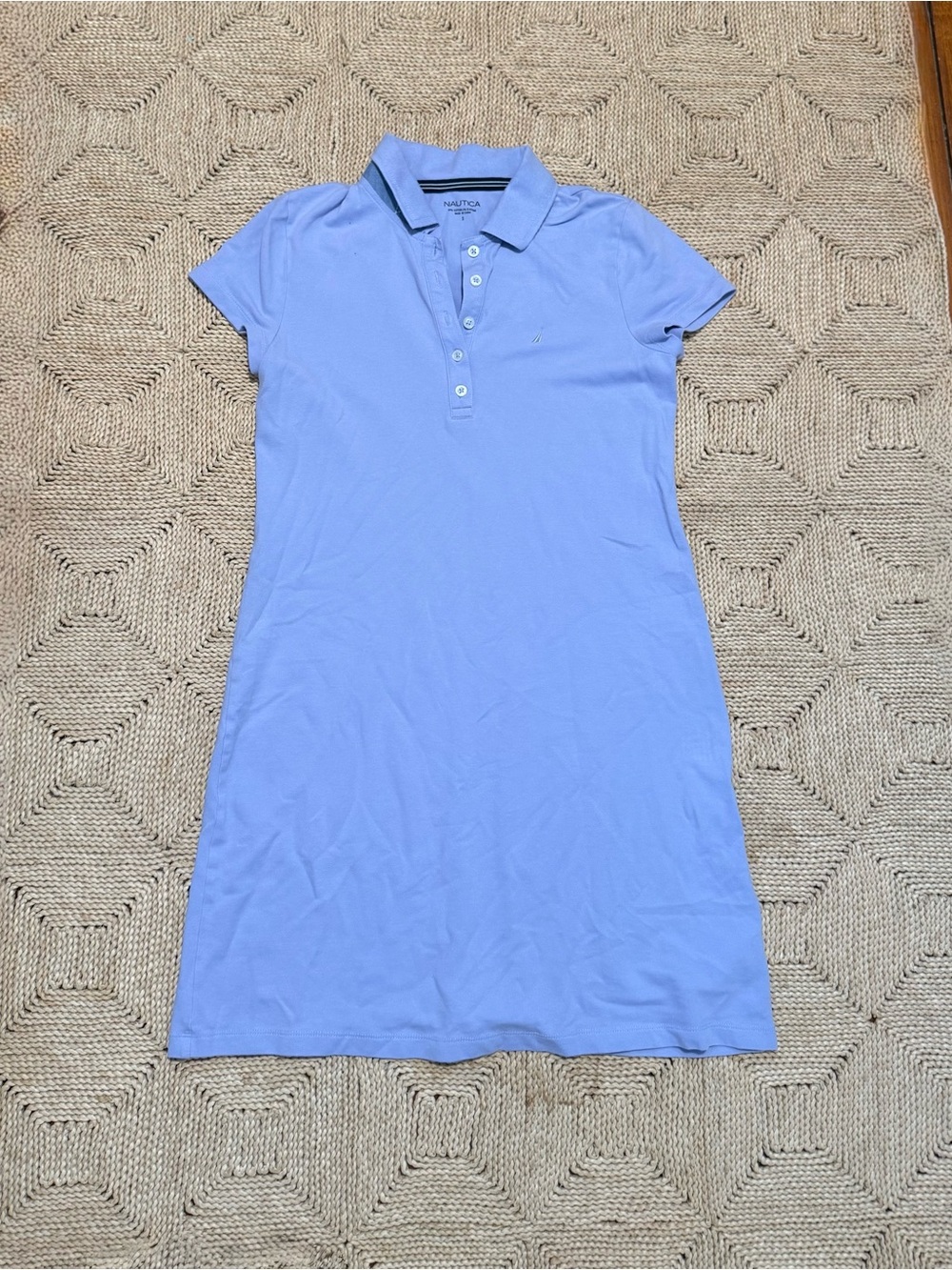 Nautica Light Purple Short-Sleeve Polo Cotton Tennis Dress - Size Small
